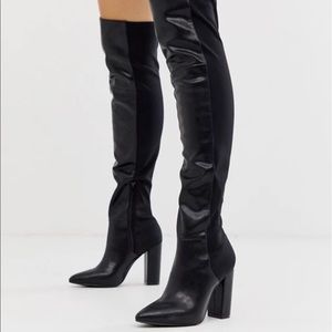Over the knee leather boots